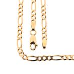 Gouden figaro schakel ketting | 47,5 cm (gouden ketting), Ophalen of Verzenden, Gebruikt, Overige kleuren, Goud