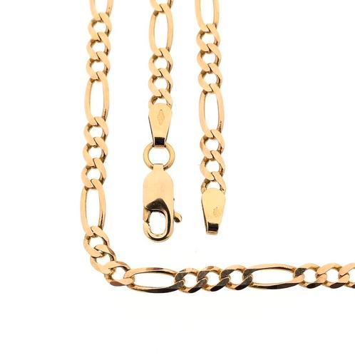 Gouden figaro schakel ketting | 47,5 cm (gouden ketting), Handtassen en Accessoires, Kettingen, Overige kleuren, Gebruikt, Goud