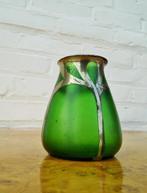 Verzilverde miniatuurvaas met Jugendstil decoratie - Vaas -, Antiek en Kunst