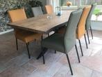 Set van 6 leren eetkamerstoelen - verschillende kleuren leer, Huis en Inrichting, Stoelen, Overige kleuren, Nieuw, Leer, Ophalen of Verzenden