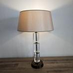 Lamp - Pilaarlamp - Koper, Kristal, Linnen