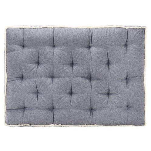 vidaXL Bankkussen pallet 120x80x10 cm blauw, Huis en Inrichting, Woonaccessoires | Kussens, Nieuw, Verzenden