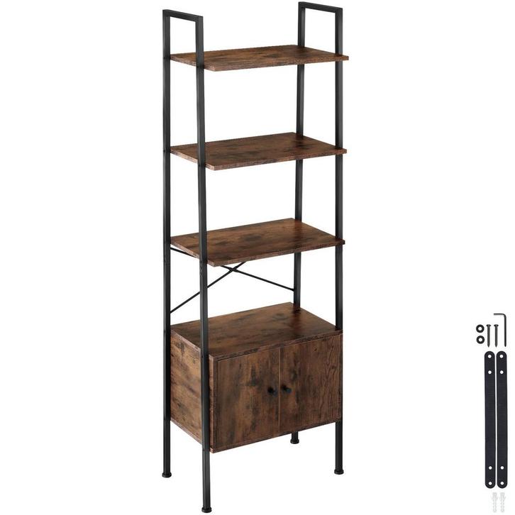 tectake Wandrek Brentwood 57,5x34x173cm - Industrieel hout d, Maison & Meubles, Maison & Meubles | Autre, Envoi