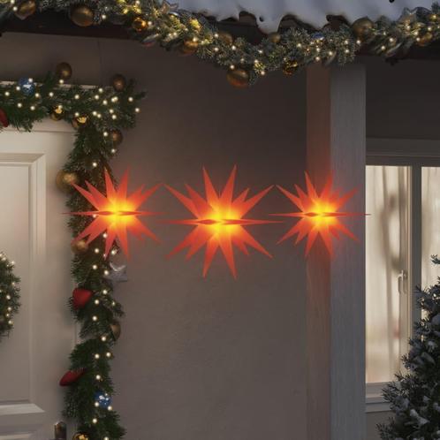 vidaXL Kerstlampen met LEDs 3 st inklapbaar rood, Diversen, Kerst, Nieuw, Verzenden