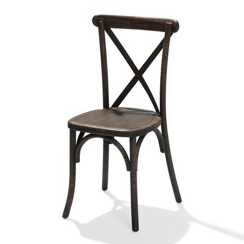 Stoel Crossback | Bruin | Massief Hout | Stapelbaar |, Zakelijke goederen, Horeca | Keukenapparatuur, Nieuw in verpakking, Verzenden