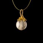 Romain antique Pendant, avec une perle en cristal de roche