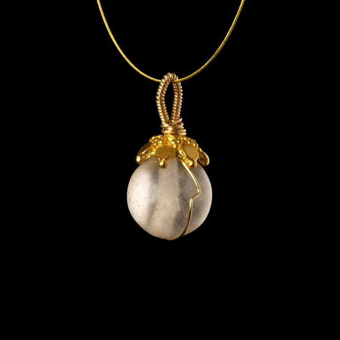 Romain antique Pendant, avec une perle en cristal de roche, Bijoux, Sacs & Beauté, Bijoux anciens