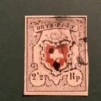 Zwitserland 1850 - Rots Post zonder Kruiseinfzssung -, Gestempeld