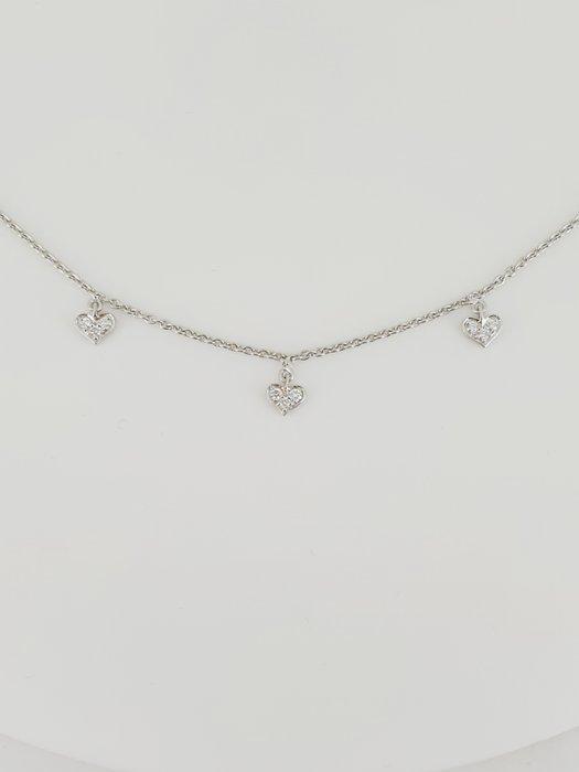 Halsketting - 18 karaat Geel goud, Gepolijst rhodium -, Handtassen en Accessoires, Kettingen