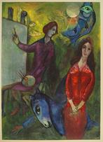 Marc Chagall (1887-1985) - Peintre et son modèle, Antiek en Kunst