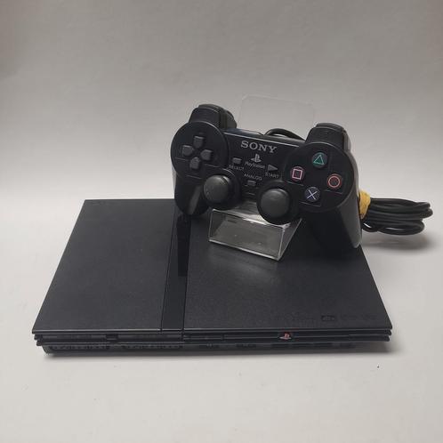 Zwarte Playstation 2 + Originele Controller, Games en Spelcomputers, Spelcomputers | Sony PlayStation 2, Zo goed als nieuw, Ophalen of Verzenden