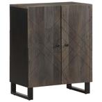 vidaXL Dressoir 60x33x75 cm massief mangohout zwart, Huis en Inrichting, Kasten | Overige, Verzenden, Nieuw