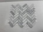 Veiling - Doos 10x marmeren mozaïektegels – Carrara wit, Doe-het-zelf en Bouw, Gebruikt