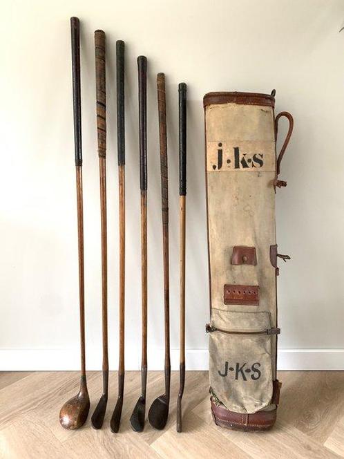 Ensemble de golf ancien - Hickory, Antiek en Kunst, Curiosa en Brocante