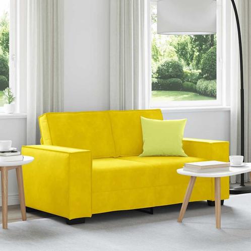 vidaXL Tweezitsbank 120 cm fluweel geel, Huis en Inrichting, Zetels | Zetels, Nieuw, Verzenden