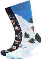 Happy Socks Sokken 2-Pack Winter Sports maat 41-46 Heren, Kleding | Heren, Sokken en Kousen, Verzenden, Nieuw, Blauw, Happy Socks