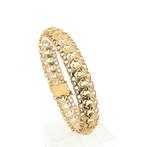 Gouden fantasie schakel armband | 19 cm (gouden armband), Handtassen en Accessoires, Armbanden, Ophalen of Verzenden, Gebruikt