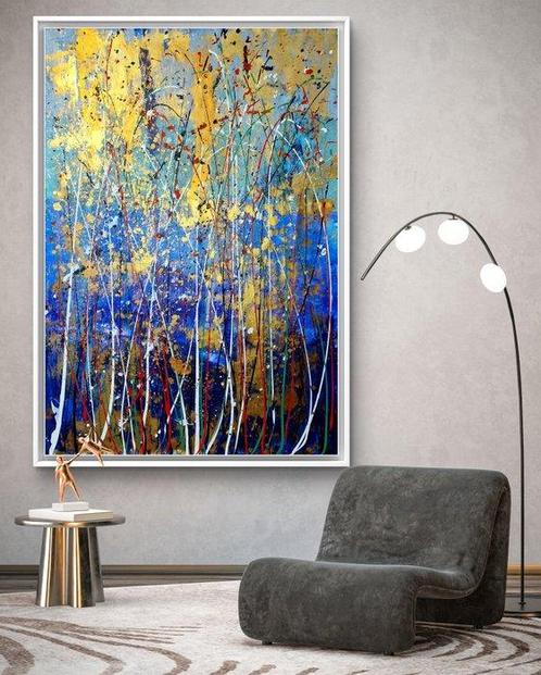 Irena Lenartowicz - Composition with Gold - XXL, Antiek en Kunst, Kunst | Schilderijen | Modern