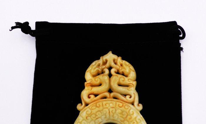 Porte-bonheur antique Nefriet à double dragon - Amulette, Antiek en Kunst, Curiosa en Brocante