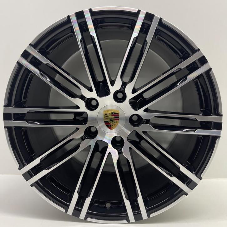 Porsche 991 2/4 20inch Turbo III zwart/aluminium met banden, Auto-onderdelen, Banden en Velgen, 20 inch, 295 mm, Personenwagen