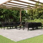 vidaXL 11-delige Loungeset met kussens aluminium, Tuin en Terras, Verzenden, Nieuw, Loungeset