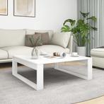vidaXL Table basse Blanc 100x100x35 cm Aggloméré, Maison & Meubles, Tables | Tables de salon, Neuf, Verzenden