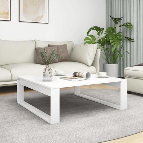 vidaXL Table basse Blanc 100x100x35 cm Aggloméré, Maison & Meubles, Tables | Tables de salon, Neuf, Envoi