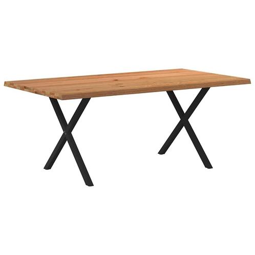 vidaXL Eettafel rechthoekig 180x100x74 cm massief eikenhout, Huis en Inrichting, Tafels | Eettafels, Nieuw, Verzenden