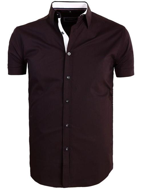 Carisma Overhemd Korte Mouw Effen Zwart 9102, Kleding | Heren, T-shirts, Verzenden