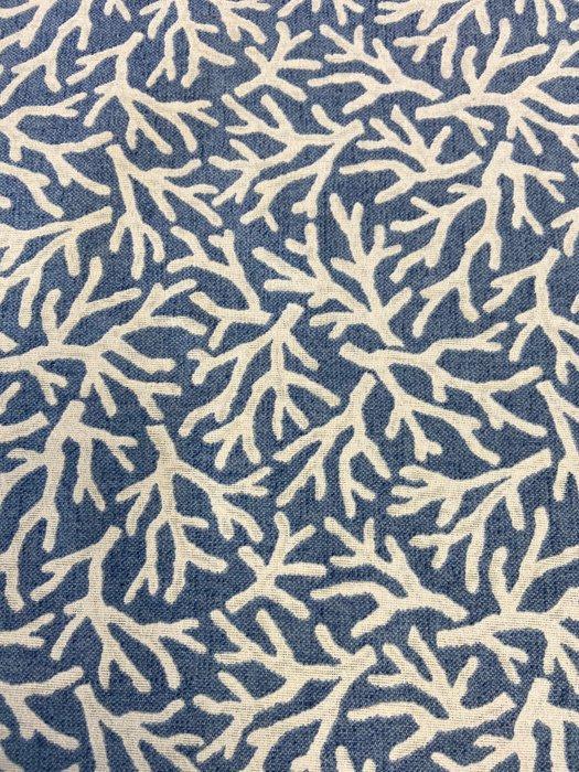 Elegante en delicaat stof met een zeecorrelmotief op dubbele, Antiek en Kunst, Antiek | Tapijten, Tafelkleden en Textiel