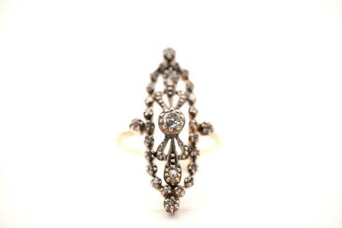 Ring - 19.2 kt. Geel goud - diamanten, Handtassen en Accessoires, Ringen