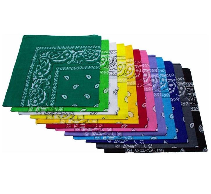 Fako Fashion - Bandana Set - Paisley Bandanas - 12 Stuks, Kleding | Heren, Mutsen, Sjaals en Handschoenen, Verzenden