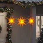 vidaXL Lumières de Noël avec LED 3 pcs pliable jaune, Neuf, Verzenden