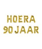 Gouden Ballonnen Set 90 Jaar Hoera 1,9m, Verzenden
