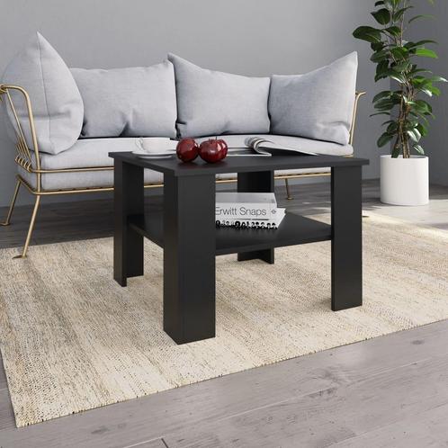 vidaXL Salontafel 60x60x42 cm bewerkt hout zwart, Huis en Inrichting, Tafels | Salontafels, Nieuw, Verzenden