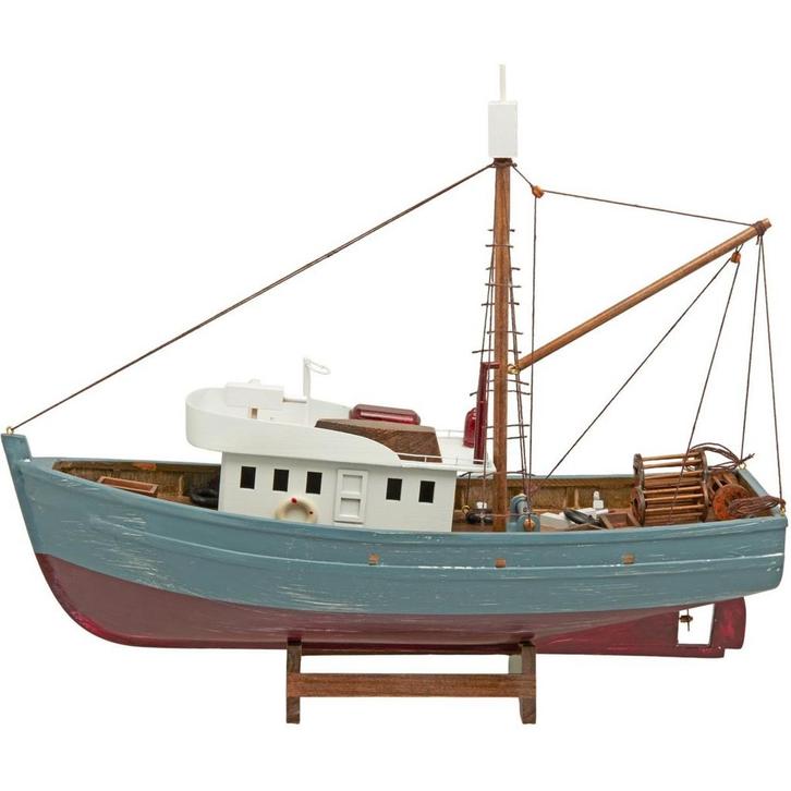 Model Vissersboot 44cm Kadetgrijs, Hobby en Vrije tijd, Modelbouw | Boten en Schepen, Nieuw, Ophalen of Verzenden