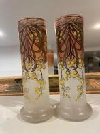 François-Théodore Legras - Vase (2) - decors mimosas - verre