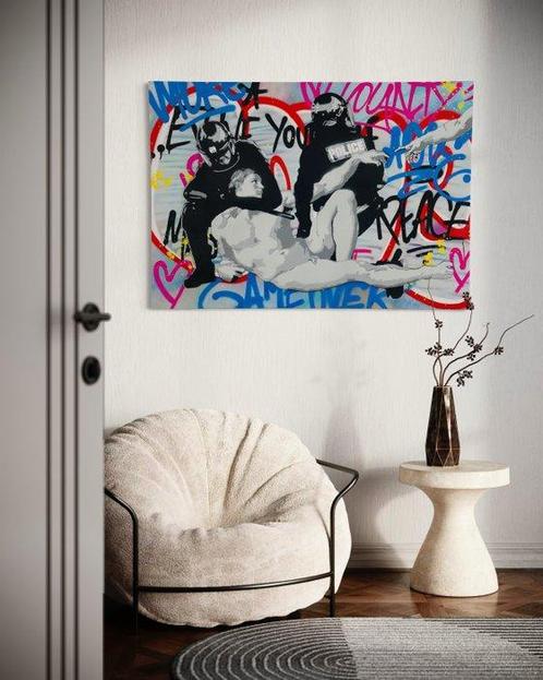 Sinao (1981) - Adams Riot - XXL [100% handmade], Antiek en Kunst, Kunst | Schilderijen | Modern