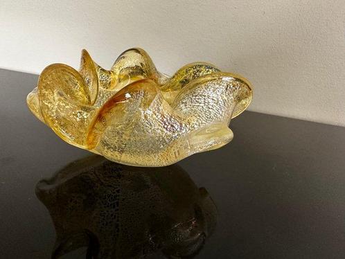 Murano - Cendrier - Verre de Murano - Cendrier doré de, Antiek en Kunst, Curiosa en Brocante