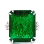 Zonder minimumprijs - Ring Platina - 13.79ct. tw. Smaragd -, Nieuw