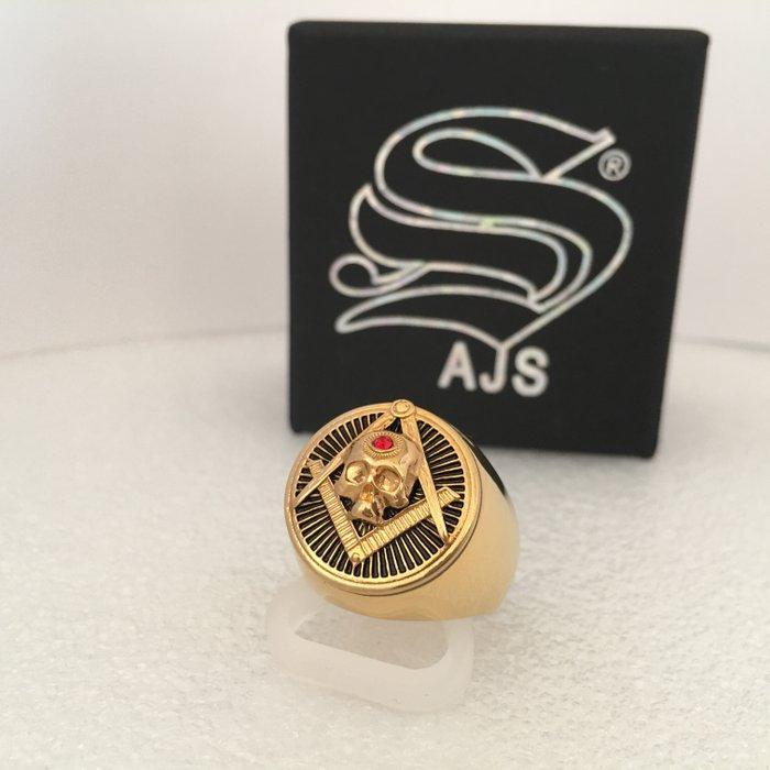 AJS Massive 3D Crâne massif Équerre et Compas Memento Mori, Collections, Objets militaires | Général