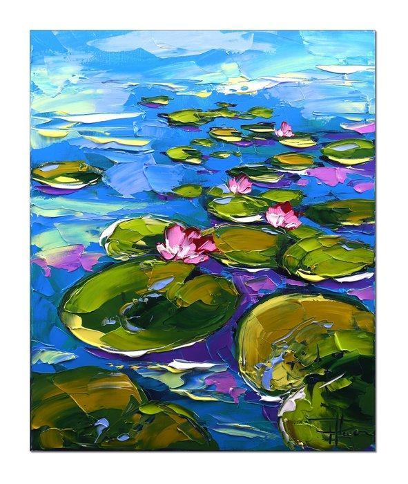 Olivier Pfleger - Mandrafina  Nymphéas roses, Antiquités & Art, Art | Objets design