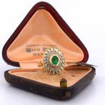 Armring - 18 karaat Witgoud, Geel goud - 1.50ct. tw. Smaragd, Handtassen en Accessoires, Antieke sieraden