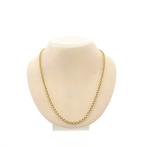 Gouden jasseron schakel ketting | 60 cm, Ophalen of Verzenden, Gebruikt, Overige kleuren, Goud