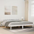 vidaXL Bedframe extra lang zonder matras grenenhout wit, Huis en Inrichting, Slaapkamer | Bedden, Verzenden, Nieuw