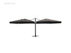 Dubbele hangende parasol Zwart (2 * 300x400cm), Ophalen