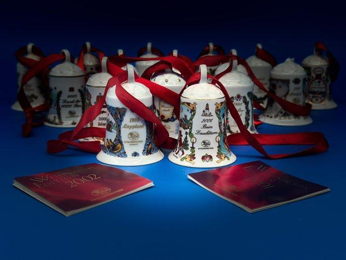 Cloche décorative - Hutschenreuther – 16 cloches de Noël en, Antiek en Kunst, Antiek | Meubels | Tafels