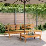 vidaXL Tuinmiddenbanken 2 st pallet massief acaciahout, Tuin en Terras, Verzenden, Nieuw