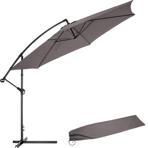 Parasol 350 cm - grijs, Tuin en Terras, Zonneschermen, Verzenden