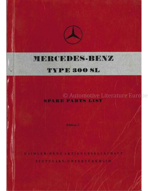 1956 MERCEDES BENZ 300 SL ONDERDELENBOEK ENGELS, Auto diversen, Handleidingen en Instructieboekjes